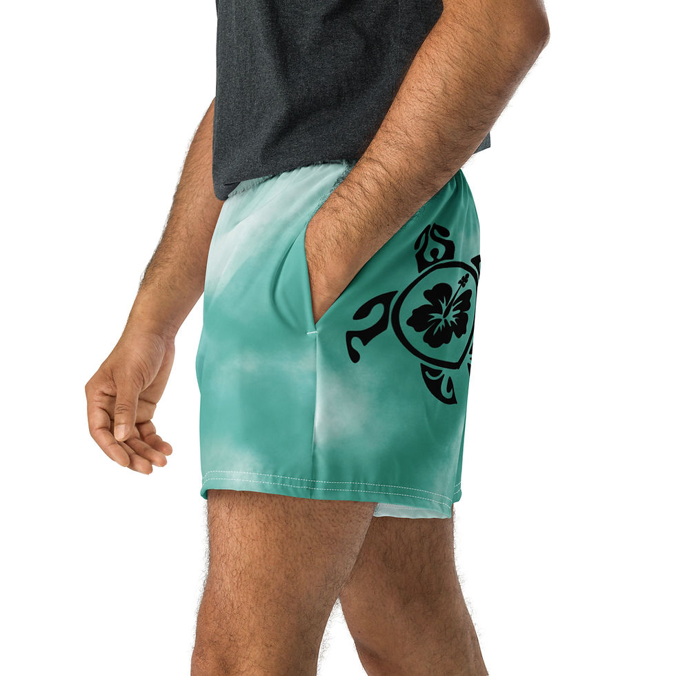Thumbnail: Unisex Athletic Shorts - Green Honu