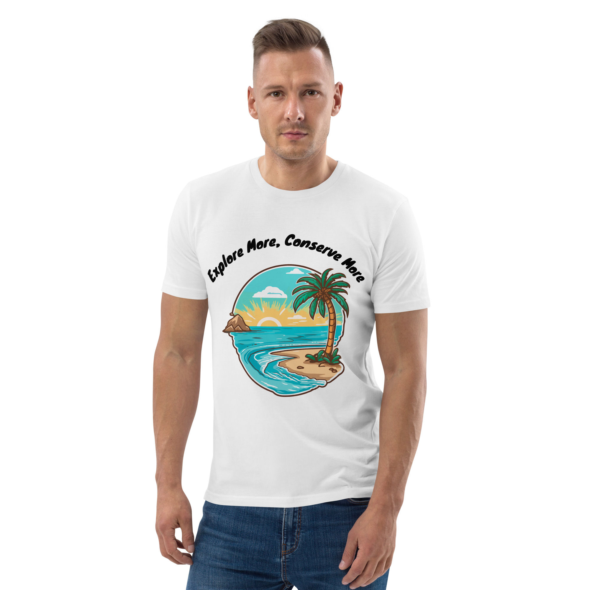 Explore more, Conserve More organic cotton t-shirt