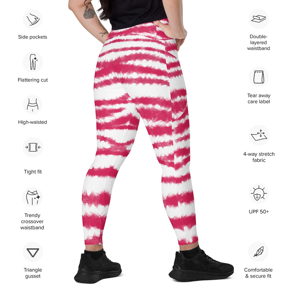 Thumbnail: Crossover leggings with pockets - Lionfish
