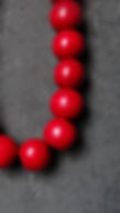 20MM RED WOODEN BEADED NECKLACE CLOSE