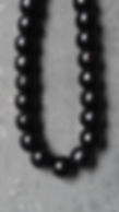 2OMM BLACK WOODEN BEADED NECKLACE CLOSE