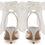 Thumbnail: Back view of Mimi Ivory Chiffon Ribbon Bow Bridal Shoes