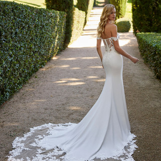 Off the shoulder wedding dress