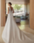 Back of the Amaya classic a line Rosa Clara wedding dress