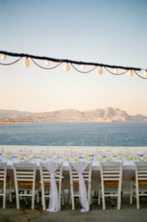 wedding table with seaview
