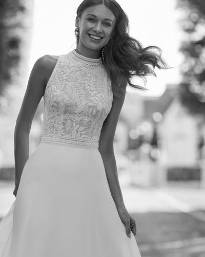 slim fit dress slacks Rosa Clara Bridal Odin  Mia Bella The Label