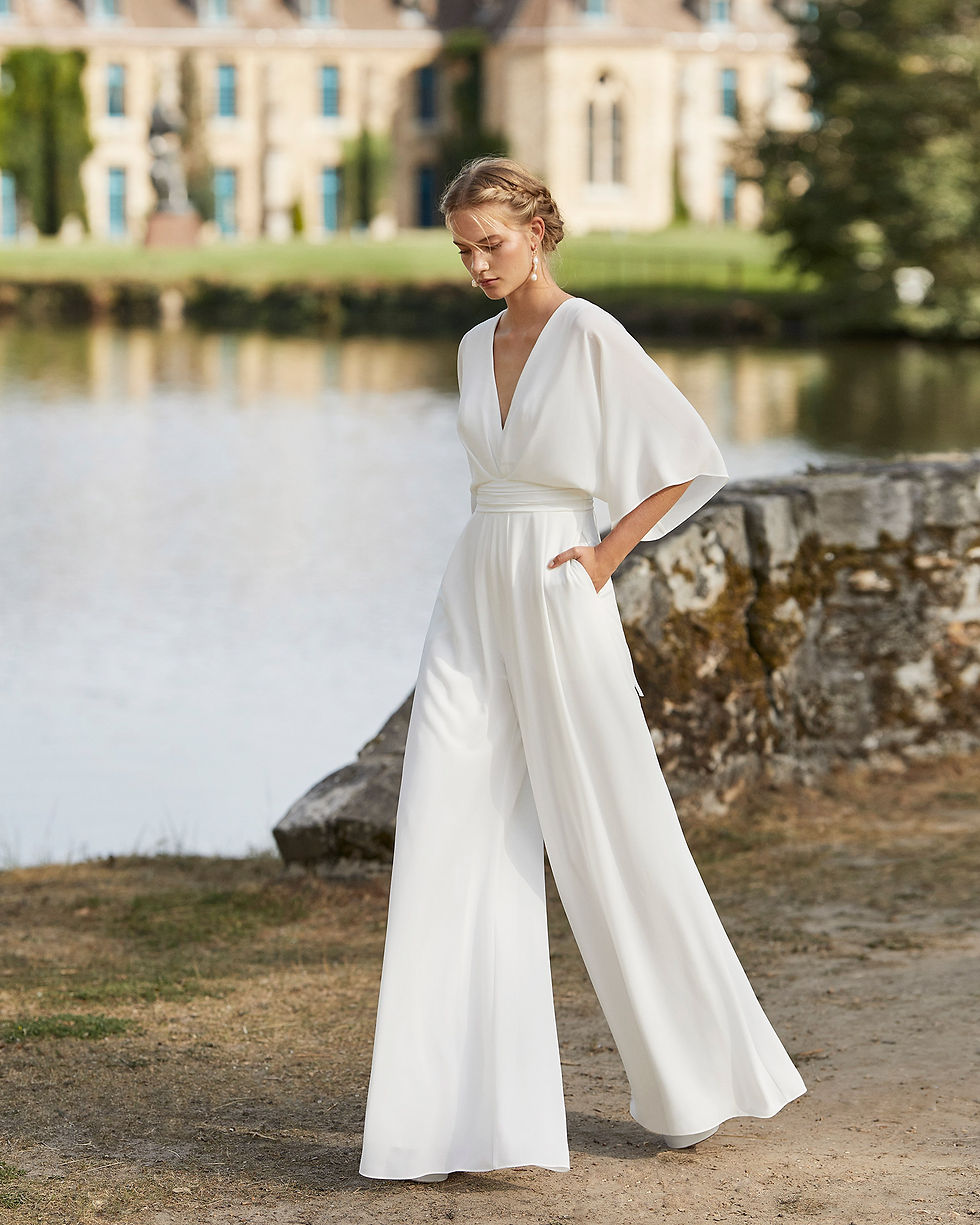 Waddox Culotte Wedding Jumpsuit by Alma Novias May & Grace Bridal