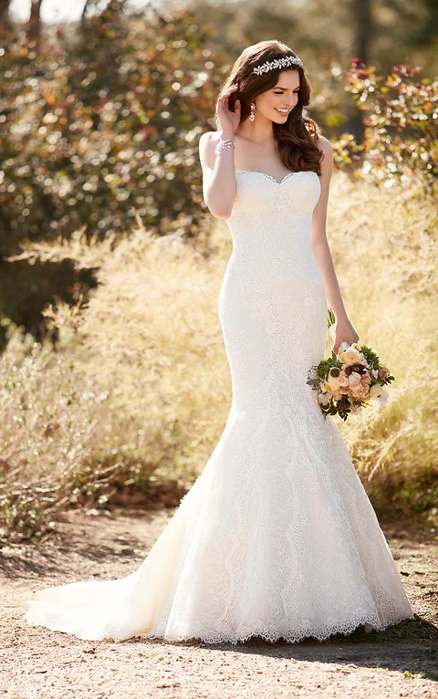 D2224 Fit And Flare Wedding Dress By Essense Of Australia