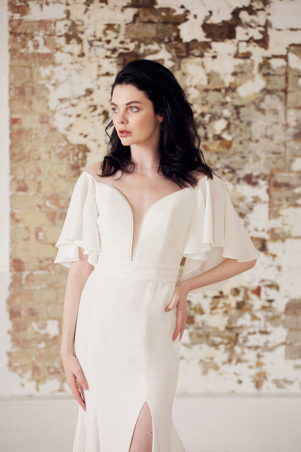 Thumbnail: Top front view of Ellison Wedding Dress by Savin London