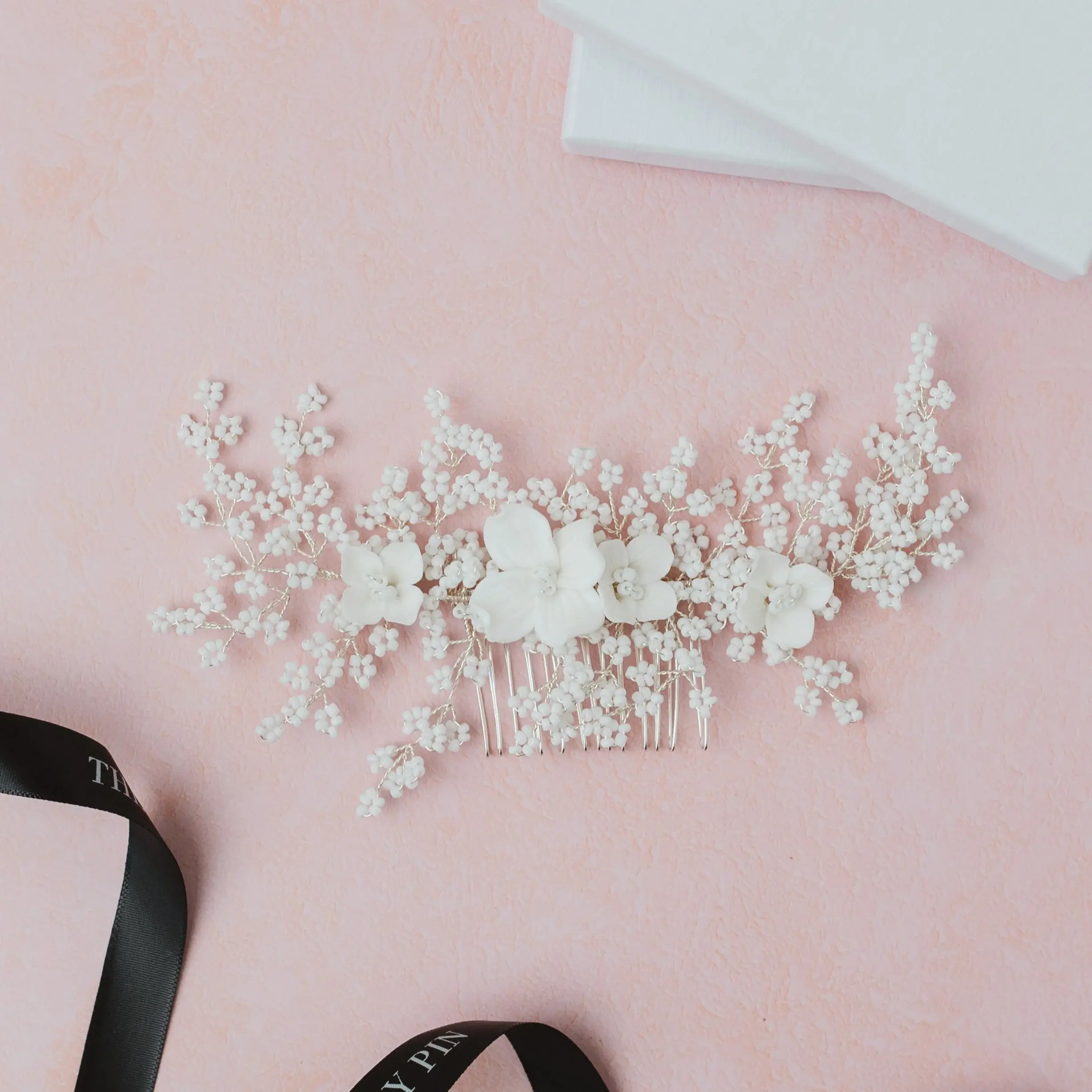Effie | Bridal Floral Beaded Hair Comb by The Bobby Pin