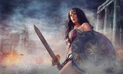 Wonder Woman with shield