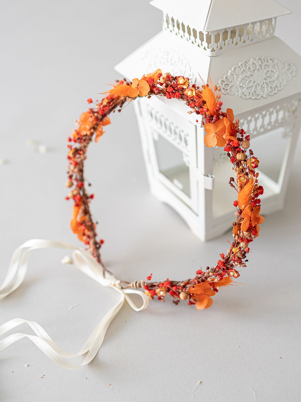 Miniaturbild: Hochzeit Haarkranz. Braut Blumenkranz mit Samtgras und Hortensien. Boho Hochzei