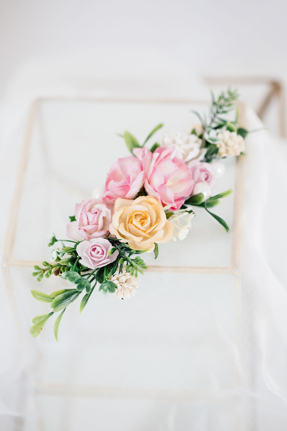 Blumenkranz Braut Hochzeit Haarkranz Blumen Haarschmuck Brautjungfern Oktoberfest Kranz Kopfschmuck Haarband Frühlingsfest