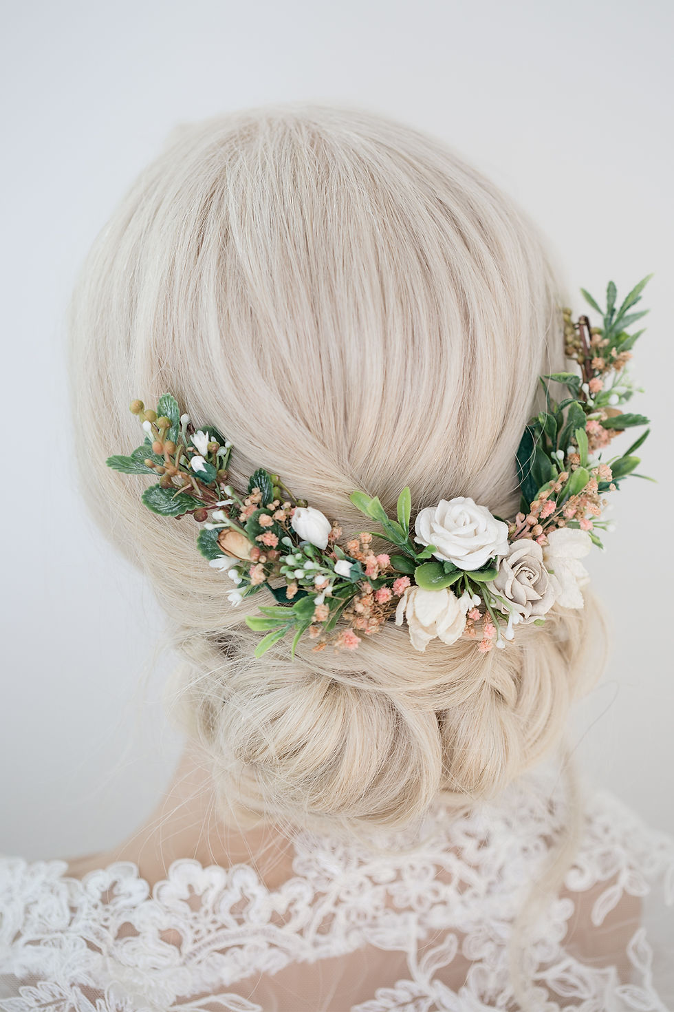 Miniaturbild: Blumenkranz Braut Hochzeit Haarkranz Blumen Haarschmuck Brautjungfern Oktoberfest Kranz Kopfschmuck Eukalyptus Haarblüten