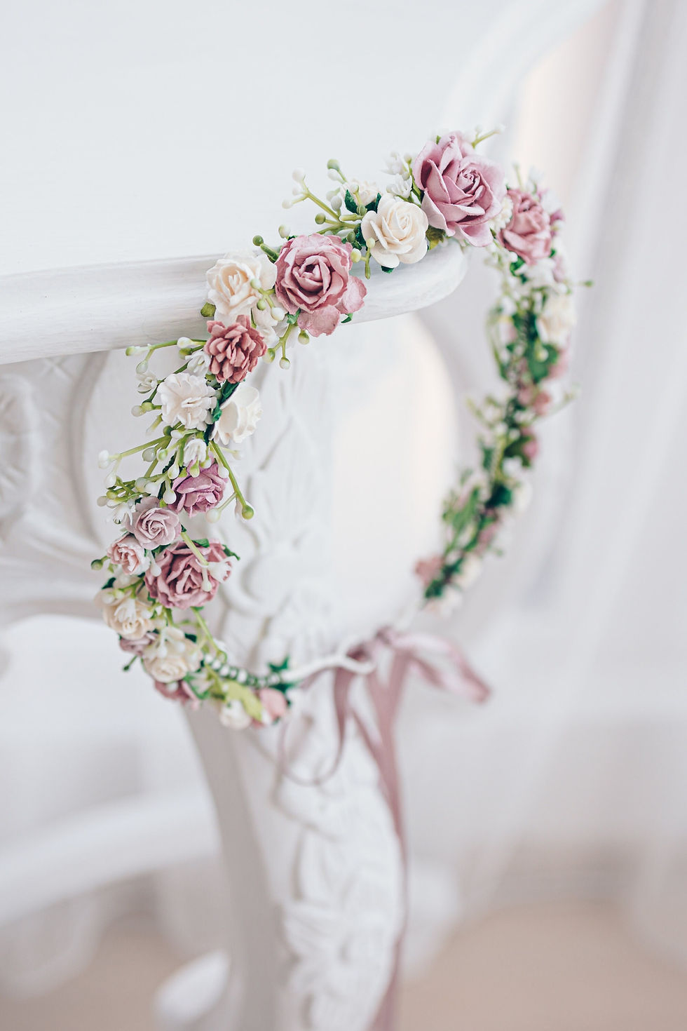 Miniaturbild: Braut Blumenkranz Haarkranz Hochzeit Haarband Blumen Haarschmuck Boho Hippie Ko