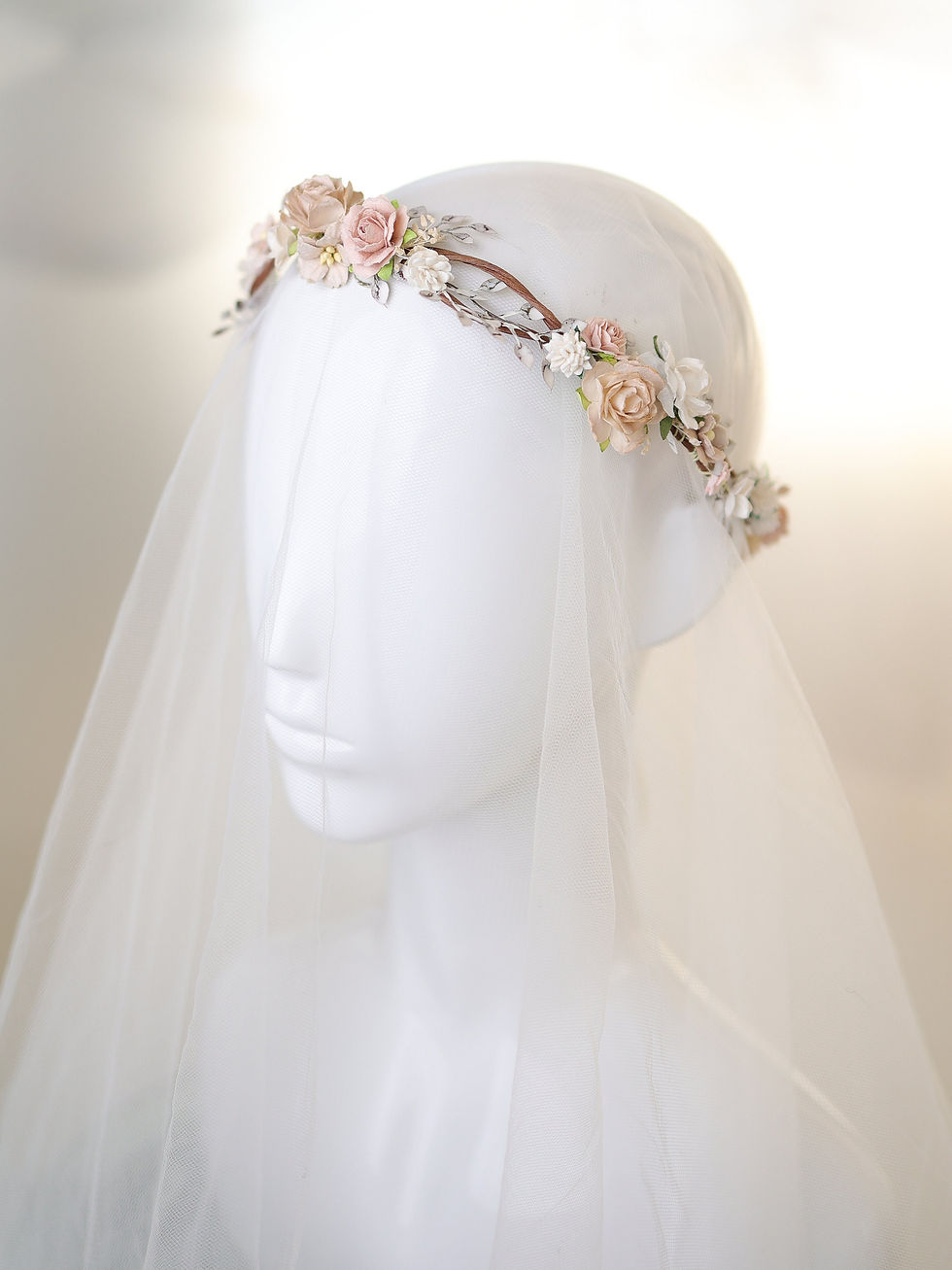 Miniaturbild: Braut Blumenkranz Boho Hochzeit Blumen Haarschmuck Kranz Haarkranz Hochzeit Okt