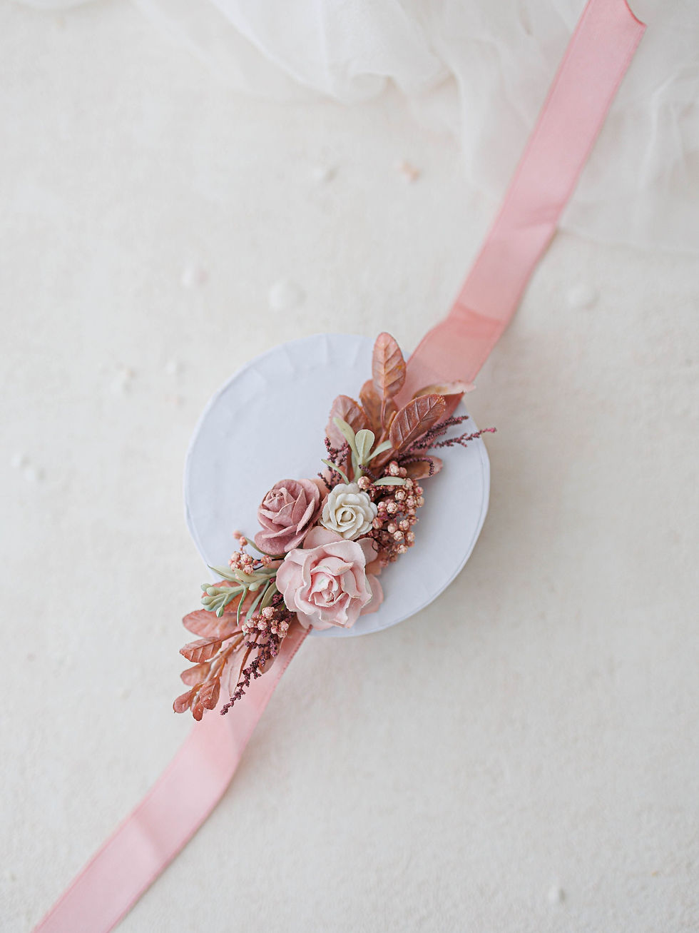 Miniaturbild: Handgelenk corsage für die Braut, Trauzeugin oder Brautjungfern Blumenarmban in