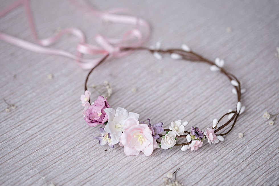 Miniaturbild: Blumenkranz Braut Hochzeit Haarkranz Blumen Haarschmuck Brautjungfern Oktoberfest Kranz Kopfschmuck Haarband rose creme