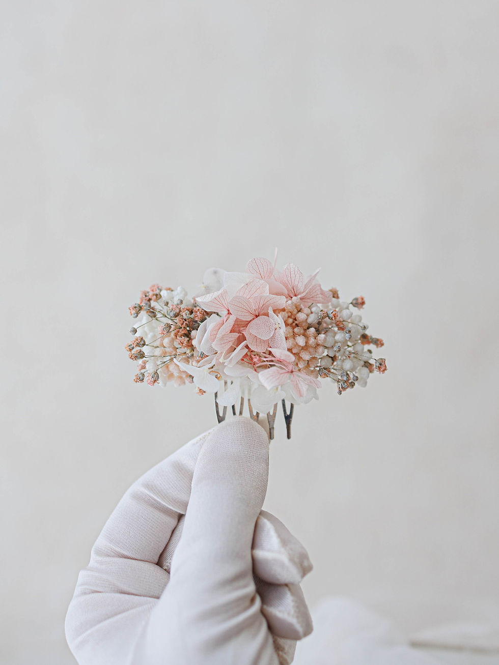 Miniaturbild: Braut Haarkamm mit Trockenblumen. Hochzeit Haarschmuck für die Braut mit Horten
