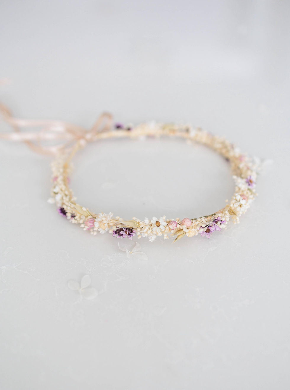 Miniaturbild: Hochzeit Haarkranz. Braut Blumenkranz mit Trockenblumen. Boho Hochzeit Blumenkr