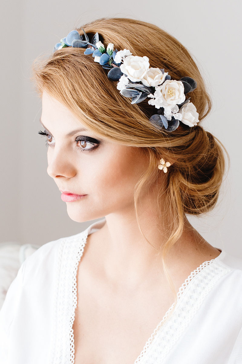 Couronne Fleurs Cheveux NATOSU - Pour Mariée Ou Fête | Artificielle | Style Bohème