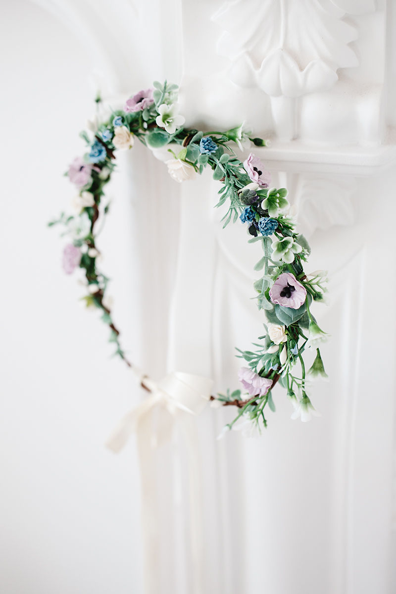 Blumenkranz Braut Hochzeit Haarkranz Blumen Haarschmuck Brautjungfern Oktoberfest Kranz Kopfschmuck Haarband daisy