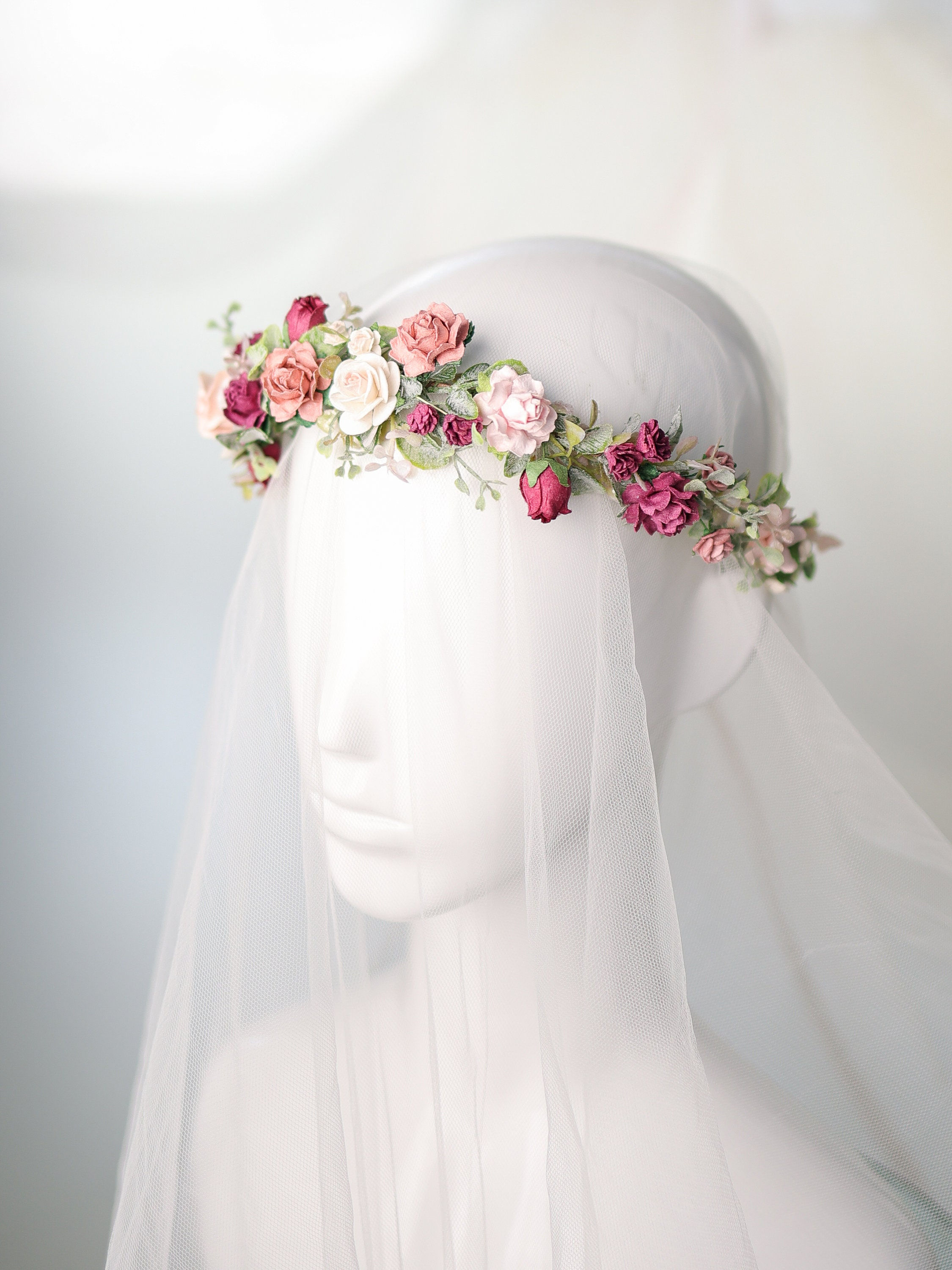 Braut Blumenkranz Boho Hochzeit Blumen Haarschmuck Kranz Haarkranz Hochzeit Okt
