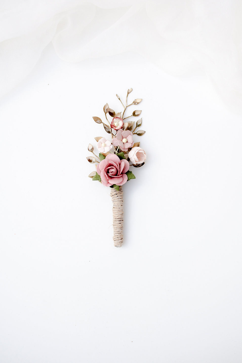 Miniaturbild: Boutonniere Anstecker, Hochzeit Ansteckblume Bräutigam mit goldenen Blättern un