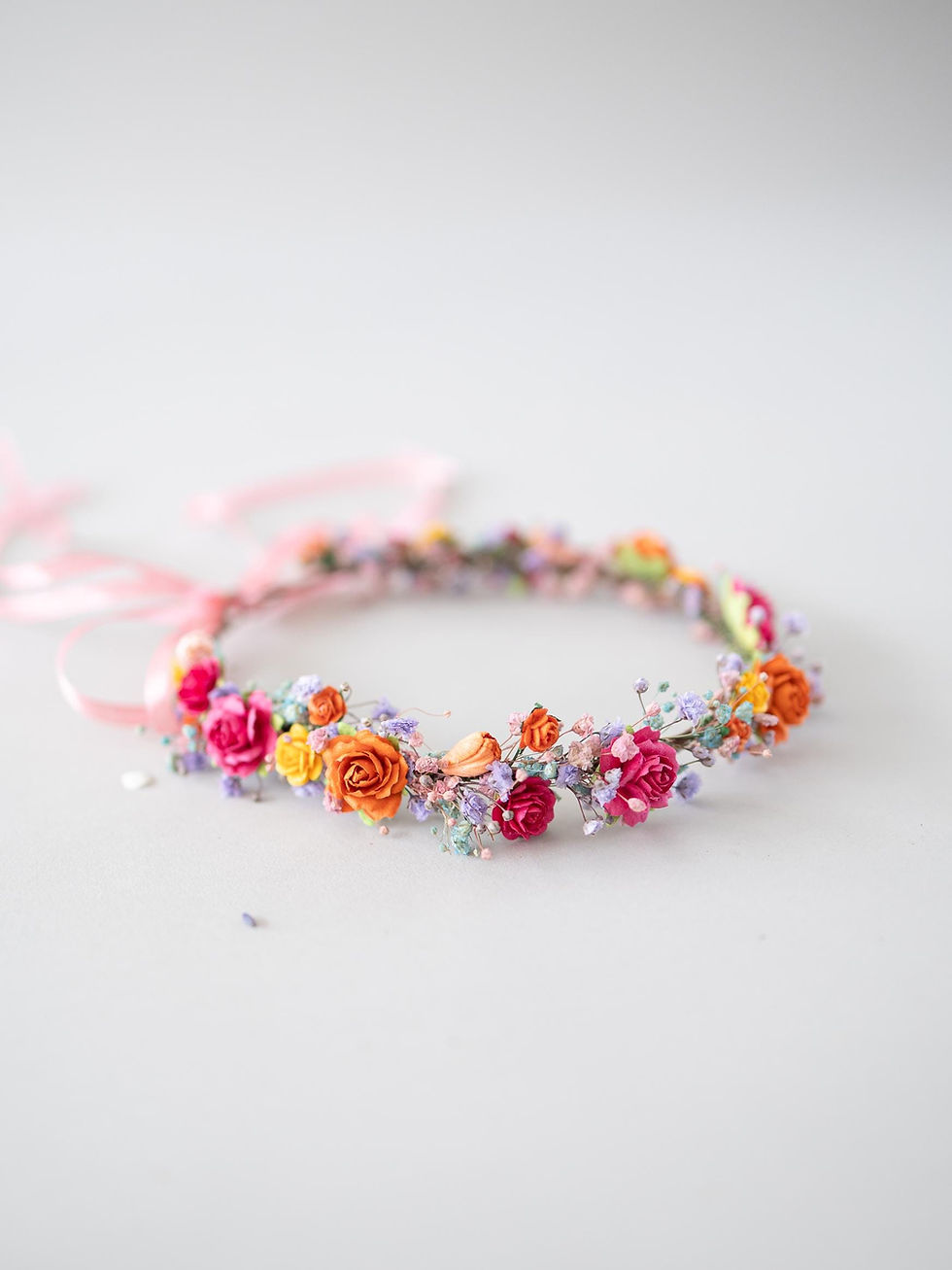 Miniaturbild: Haarkranz in pink, orange and gelb