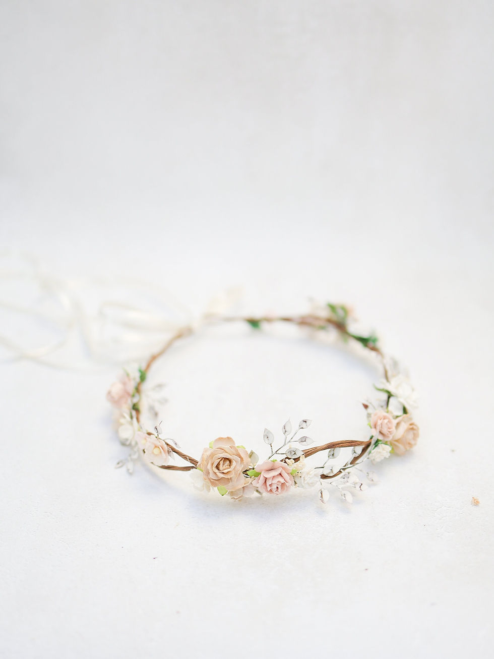 Miniaturbild: Braut Blumenkranz Boho Hochzeit Blumen Haarschmuck Kranz Haarkranz Hochzeit Okt