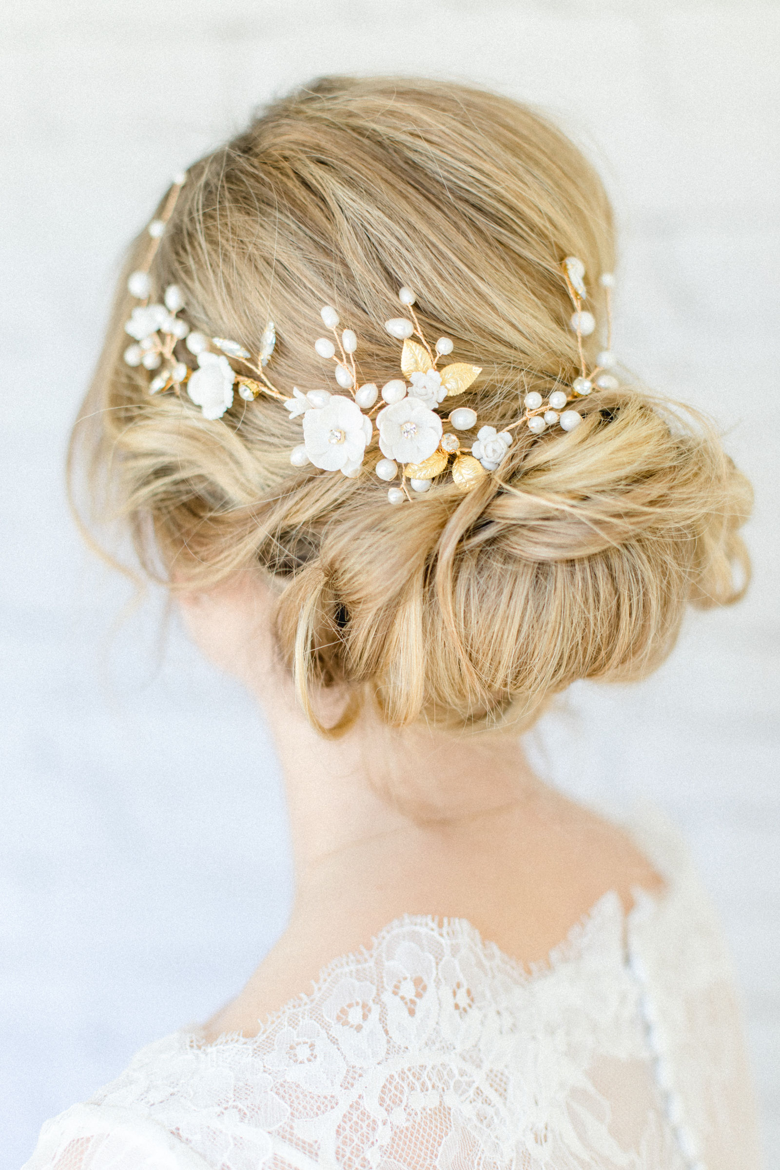 Braut Haarschmuck Headpiece Hochzeit Haarband Ranke Draht Kopfschmuck Perlen Strass haarkamm spange blumen braut blüte gold