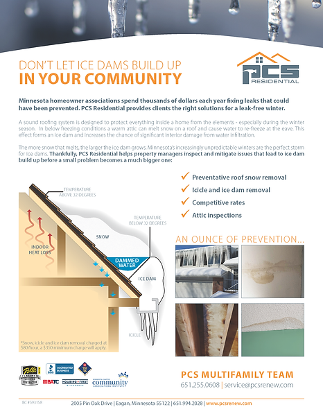 PCS Residential Ice Dam detail sheet