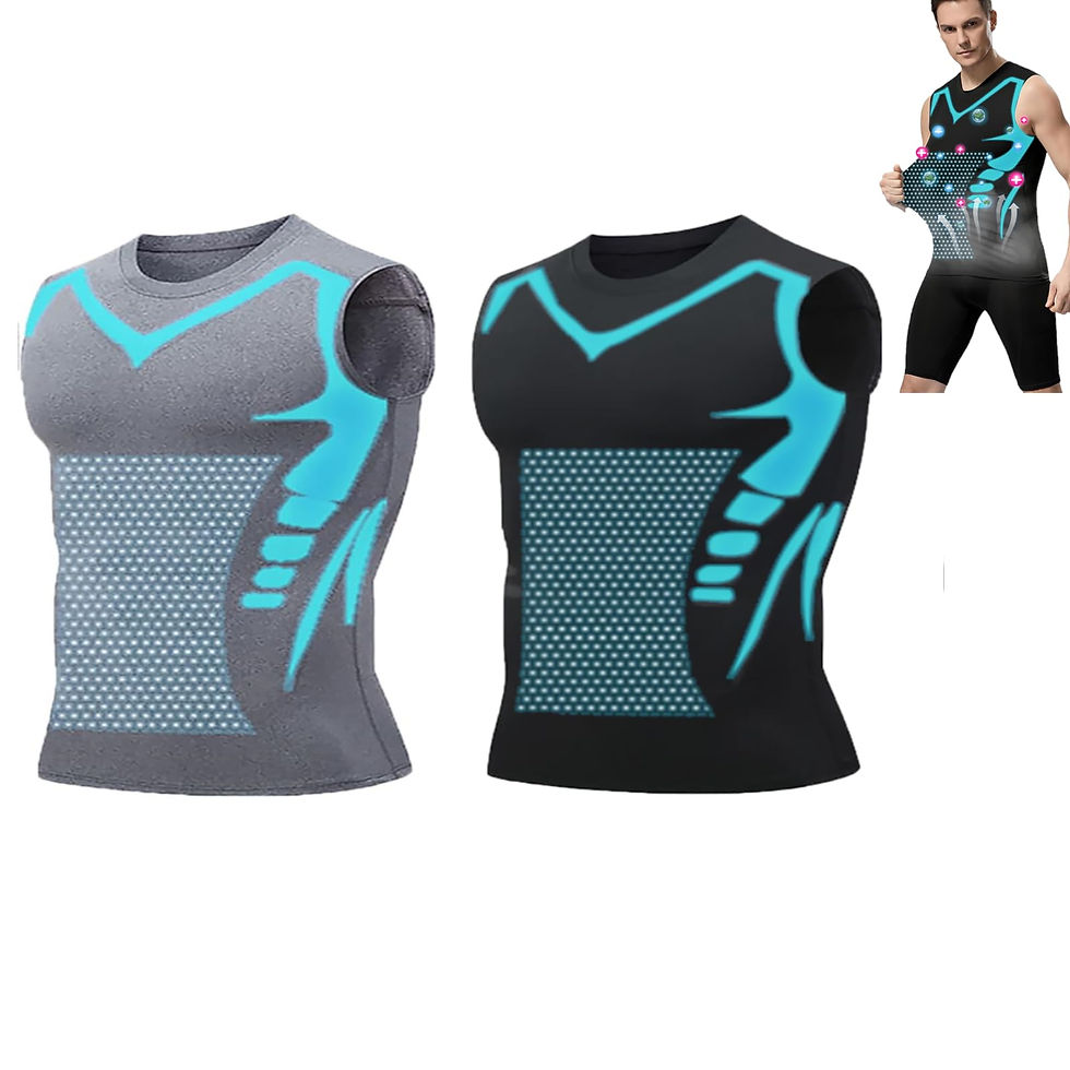 Thumbnail: Summer Men Shapewear Ionic Shaping Vest Sleeveless Shirt Tight Compression Shirt