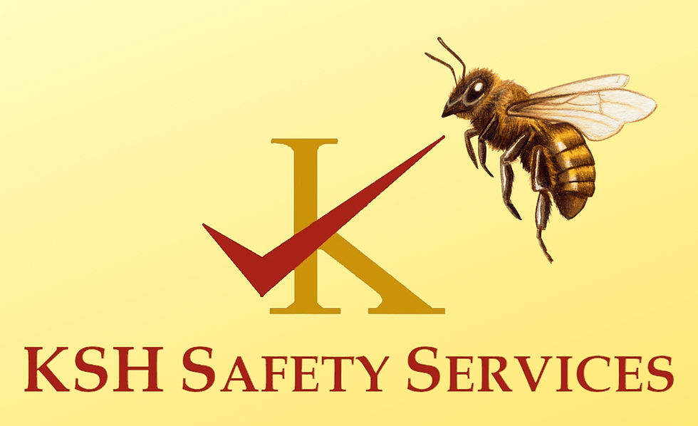 Honeybee and KSH Safety Services logo with a light yellow background