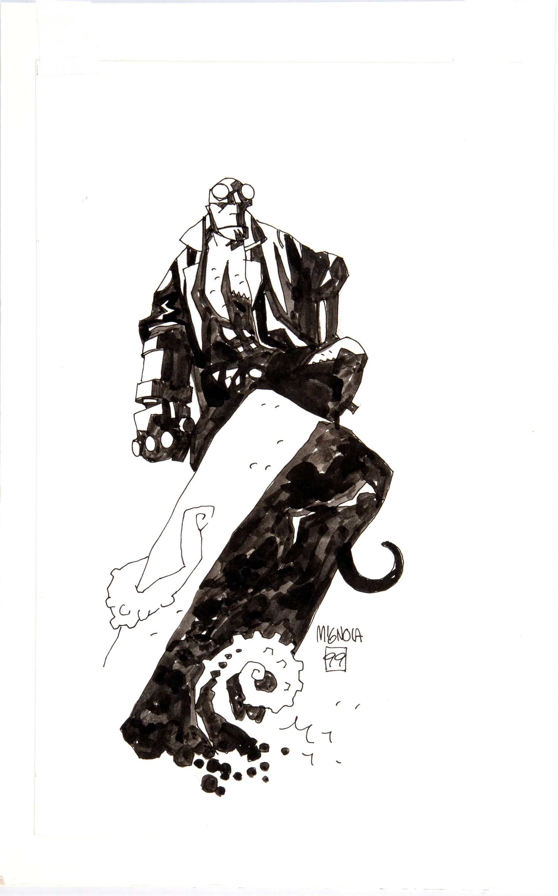 Mike Mignola - Hellboy Illustration (1999) ORIGINAL ART