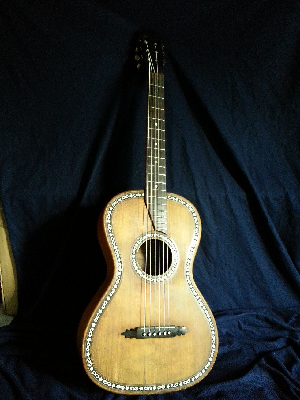 Miniature : Guitarra "G. Puglissi Reale e hijos" (Catania) siglo XIX