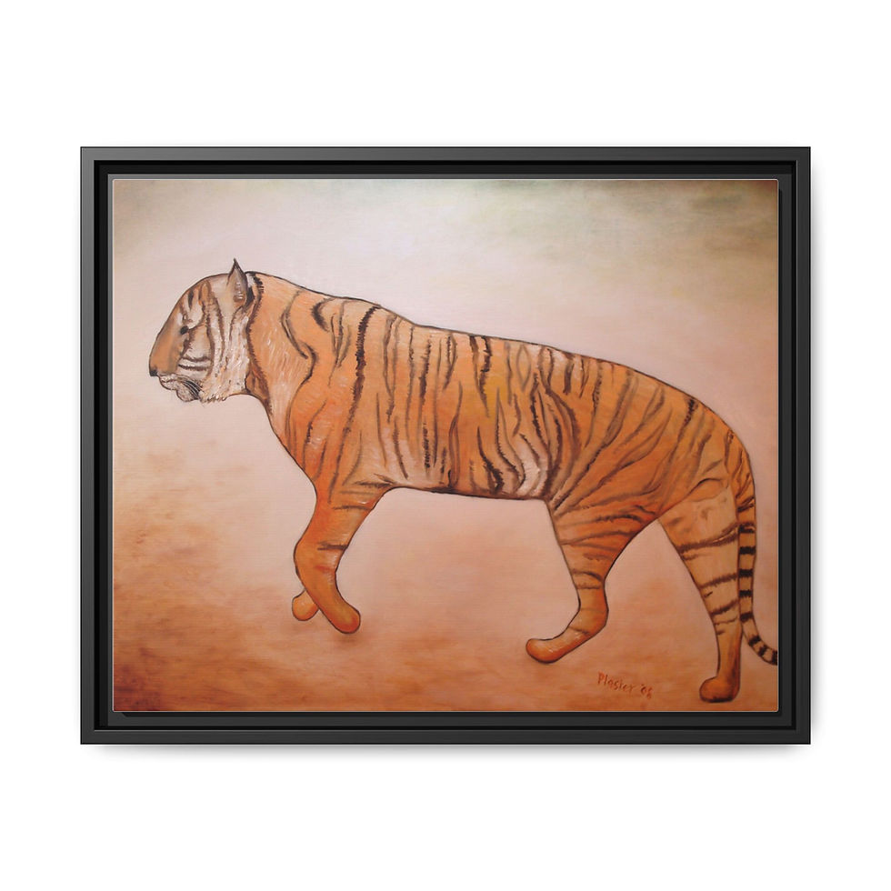 Thumbnail: Mystic Tiger - Framed Canvas Print