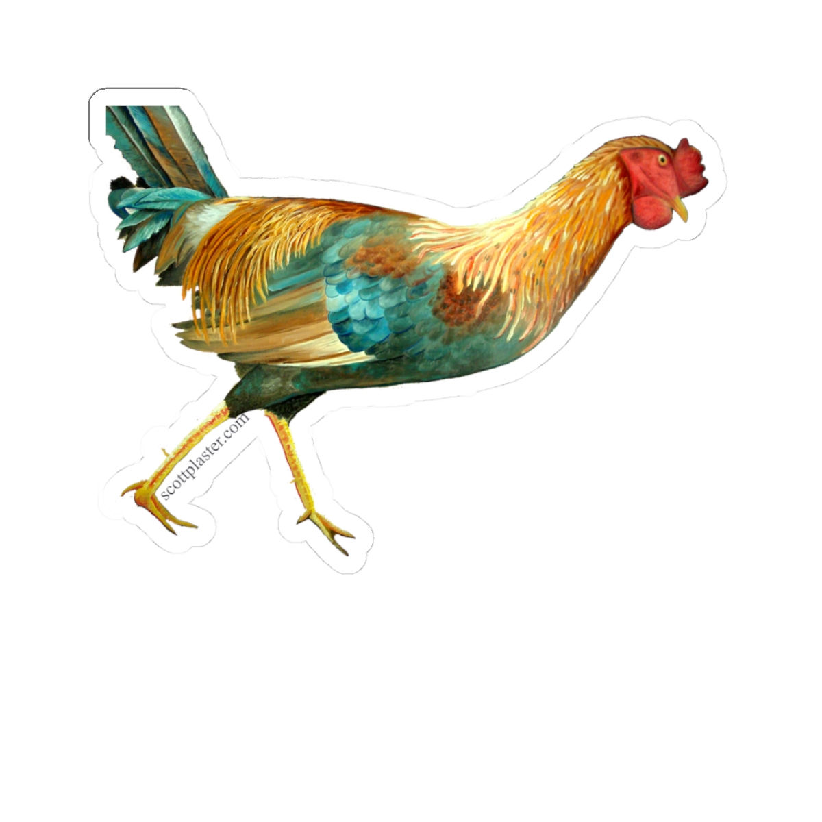 Running Rooster Sticker