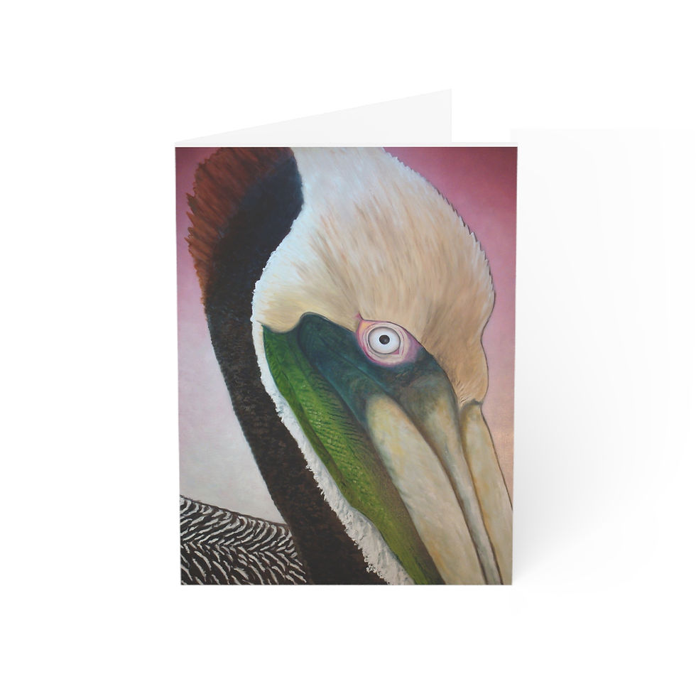Thumbnail: Pelican Peeking - Greeting Card