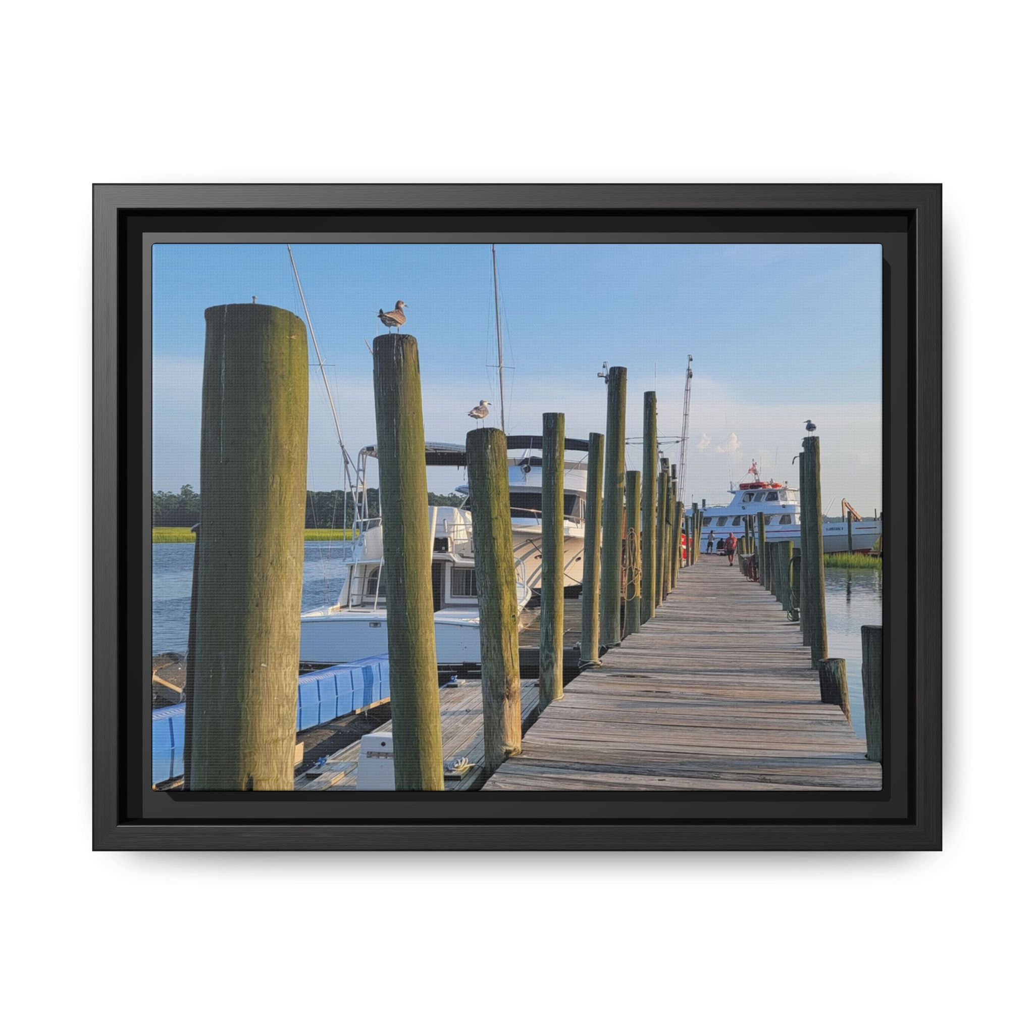 Calabash Waterfront - Framed Canvas Print