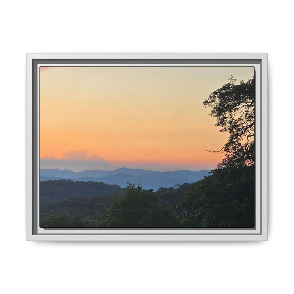 Thumbnail: Smokies Sunset - Framed Canvas Print