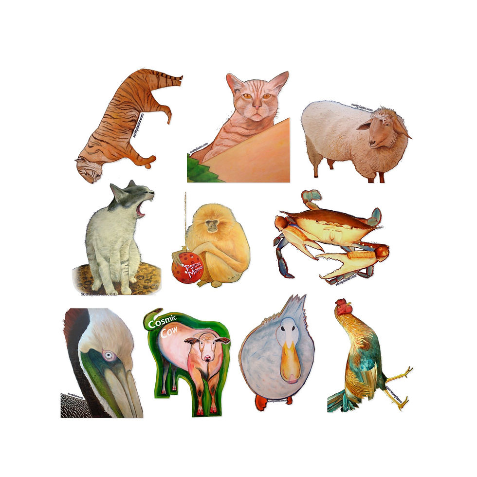 Thumbnail: Whimsical Animal Sticker Set (10 Different)