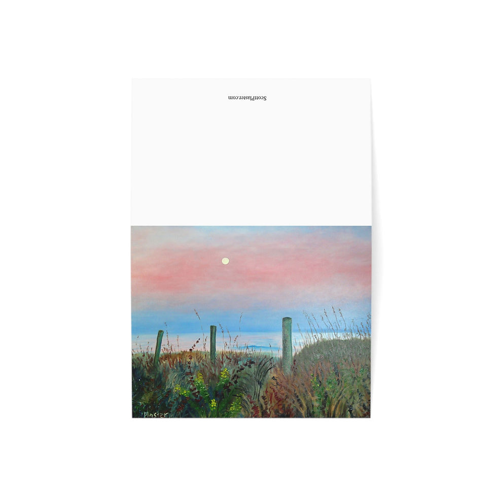 Thumbnail: Moonrise Sunset - Greeting Card