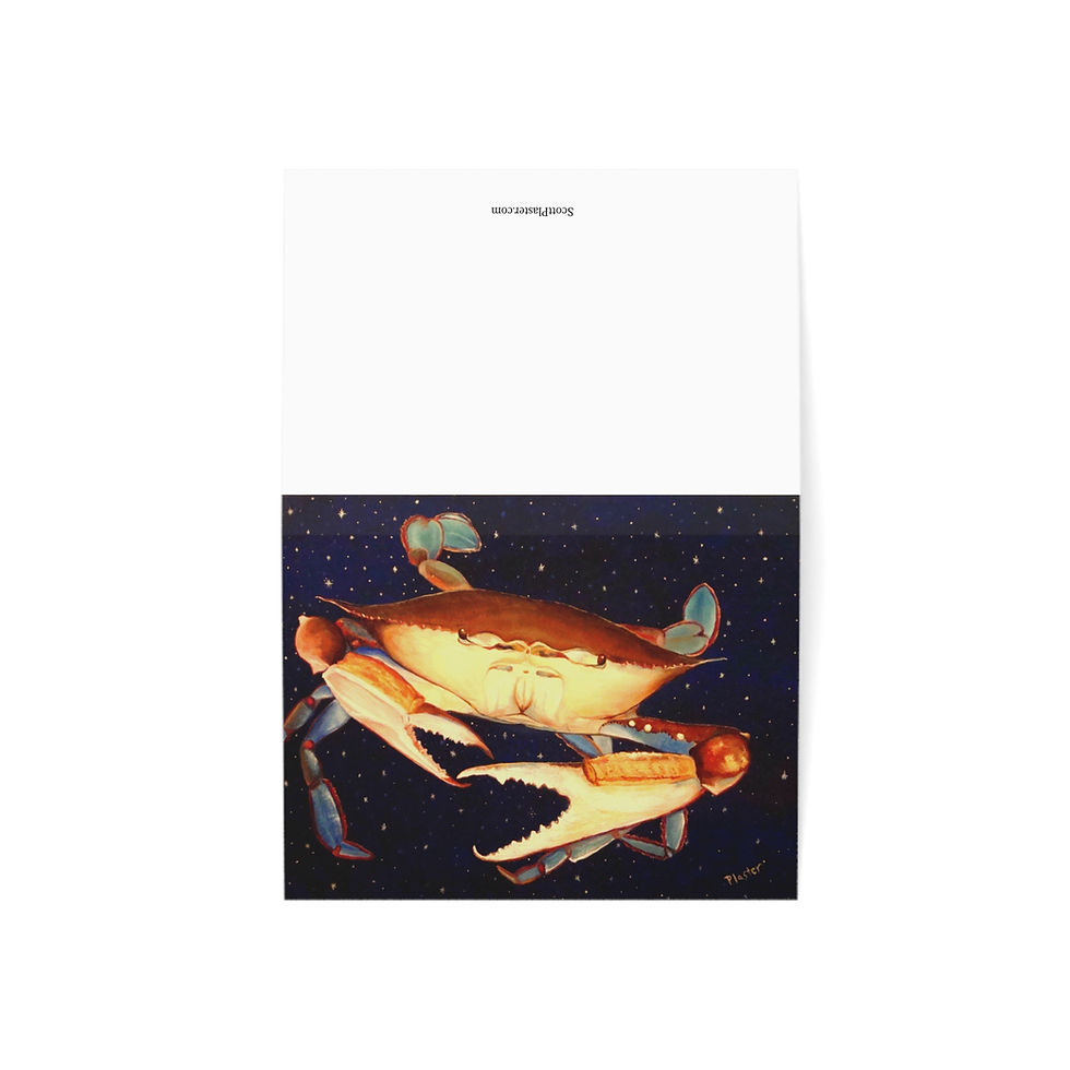 Thumbnail: Crab in Space - Greeting Card