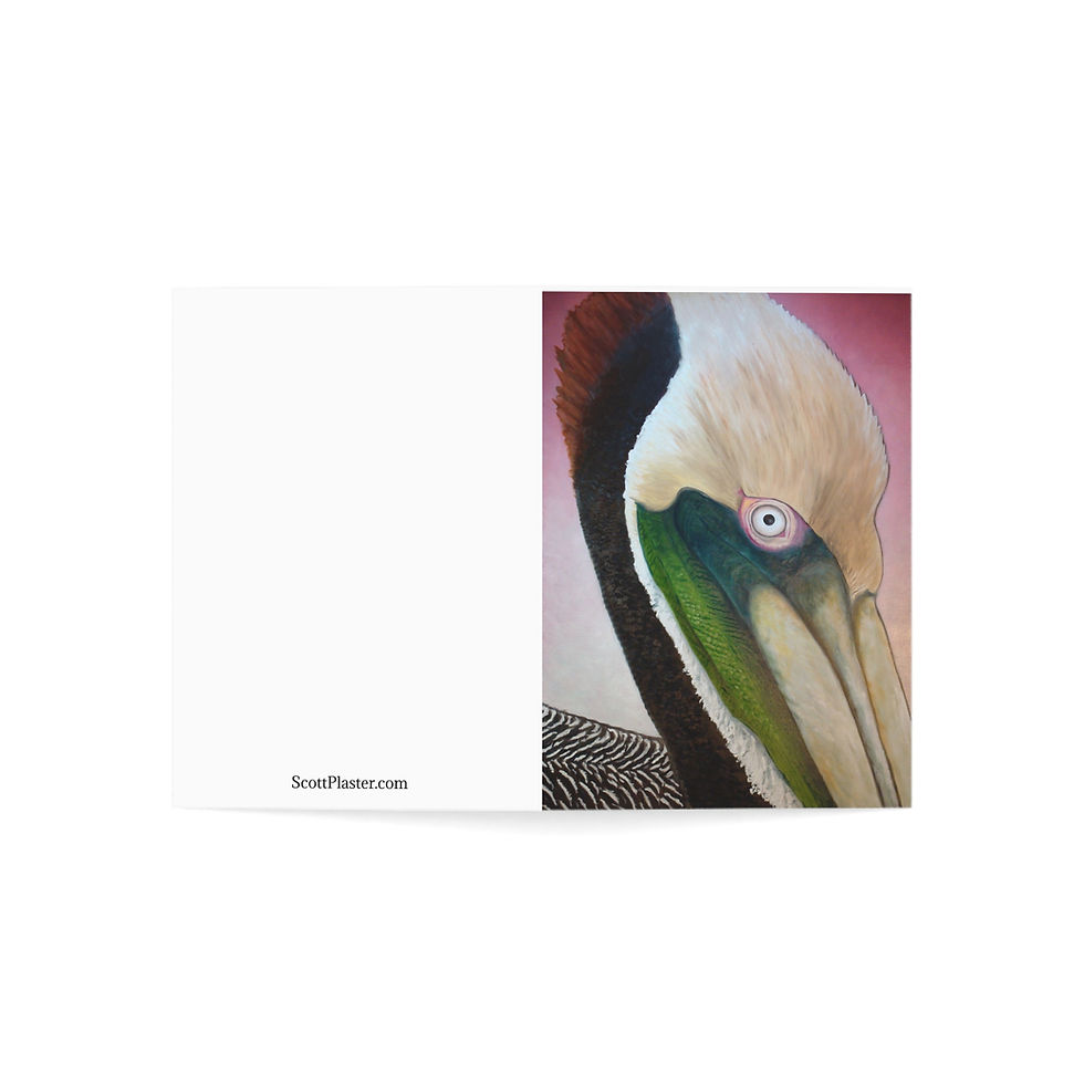 Thumbnail: Pelican Peeking - Greeting Card