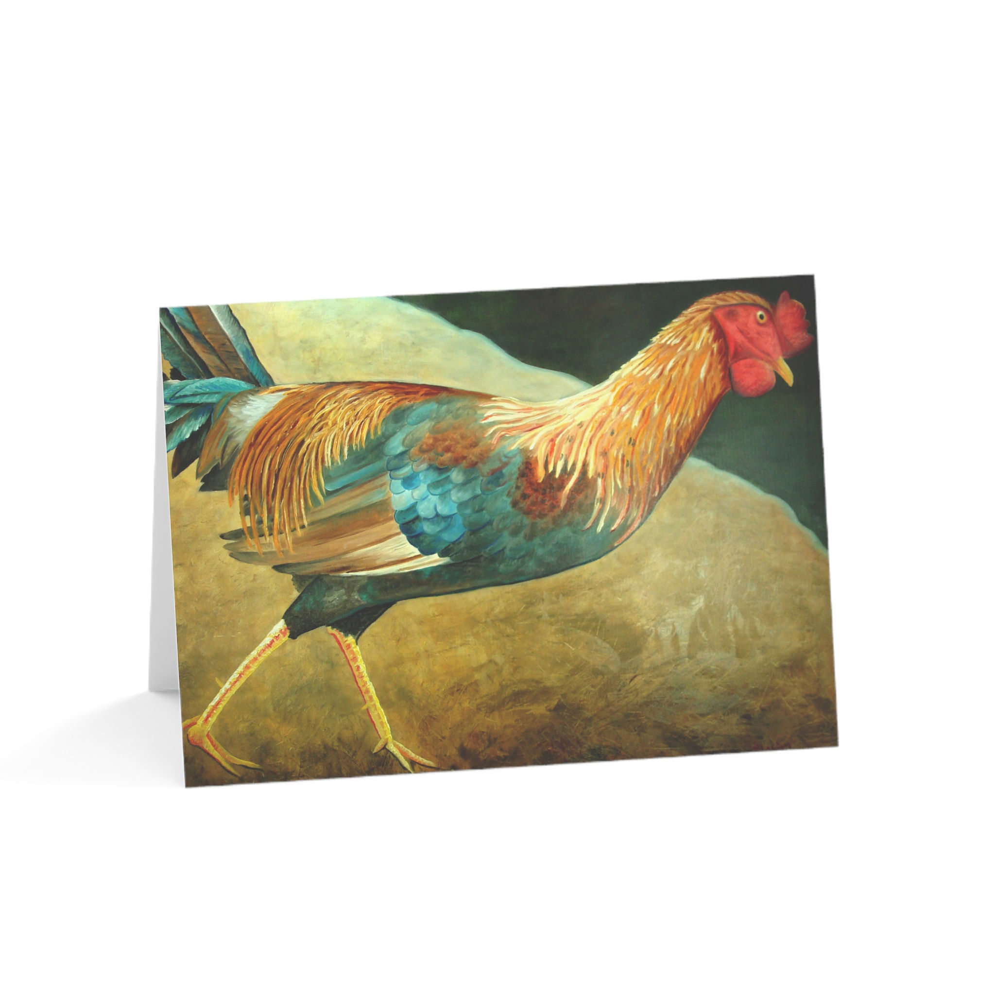 Running Rooster - Greeting Card