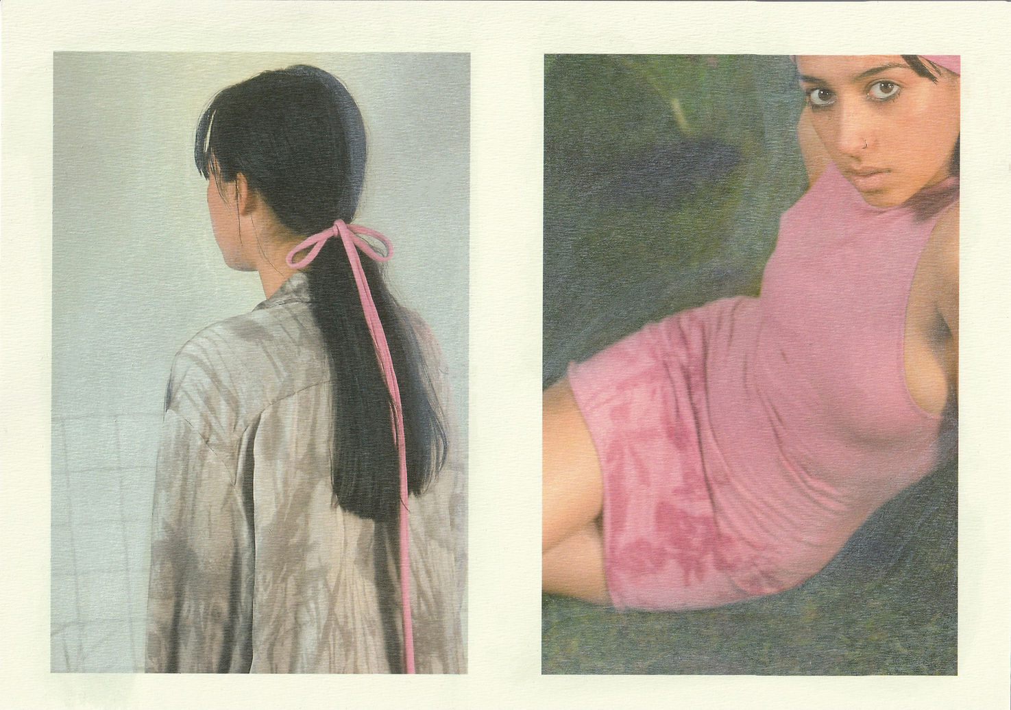 grey silk shirt, hand-printed, chemise en soie grise imprimé, naturallly hand-dyed, teinture naturelle , pink mini dress, jersey cotton, mini robe rose imprimée, Closso