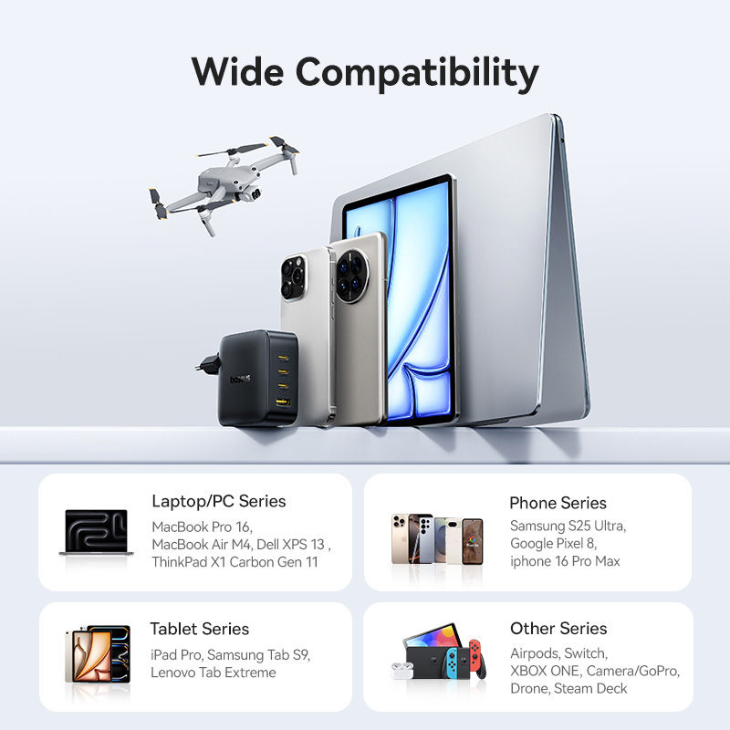 Thumbnail: Baseus 140W GaN Charger PD Charger USB C Charger Fast Charge For M