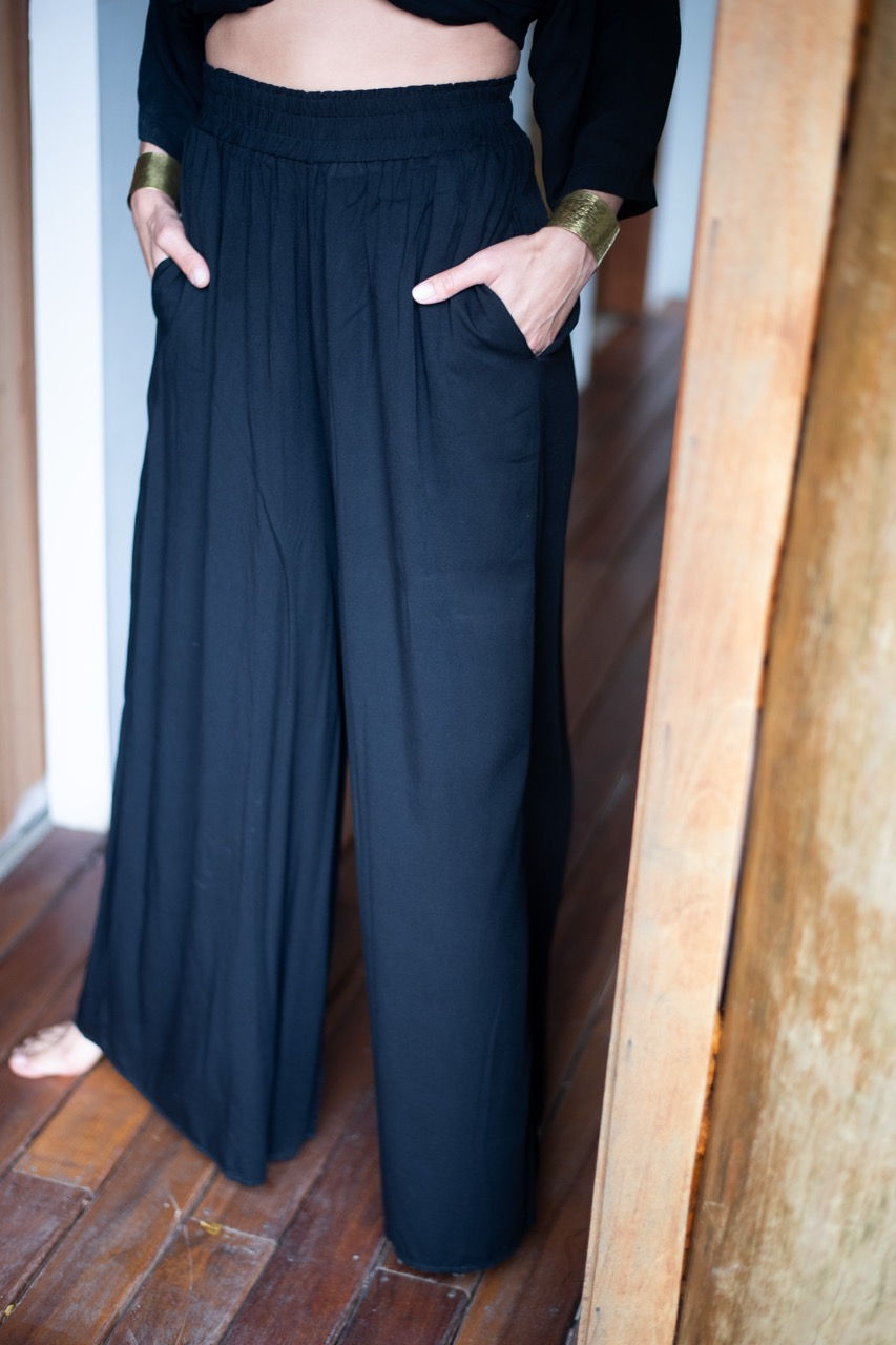 Miniatura: Calça Pantalona Preta