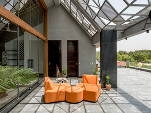 Architectural Digest : This Gurugram bungalow is shaped like a sailboat